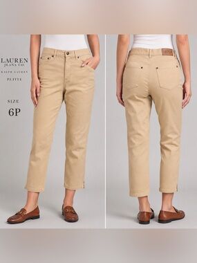 LAUREN JEANS CO Ralph Lauren  Women's Khaki
Cropped Y2K cotton Pants Size 6P